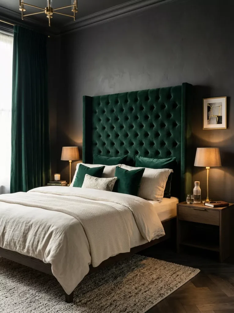elegant-moody-bedroom-with-a-tall-dark