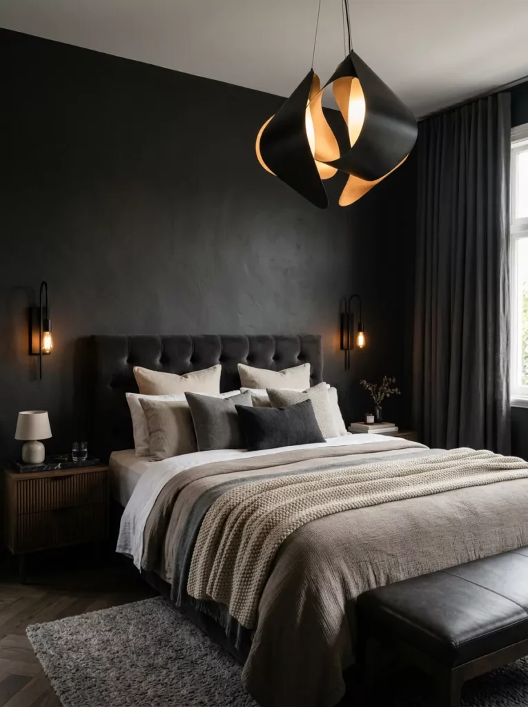 luxurious-moody-bedroom-with-dark-charco